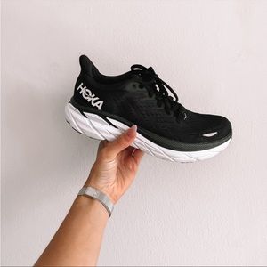 HOKA Black Clifton 8 Sneakers!!